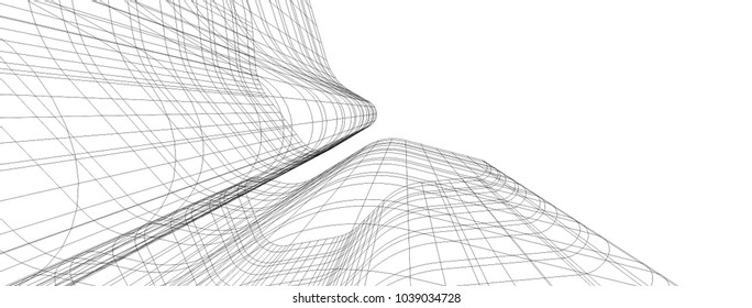 abstract architecture 3d