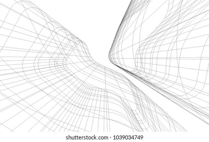abstract architecture 3d