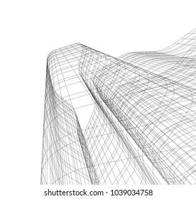 abstract architecture 3d