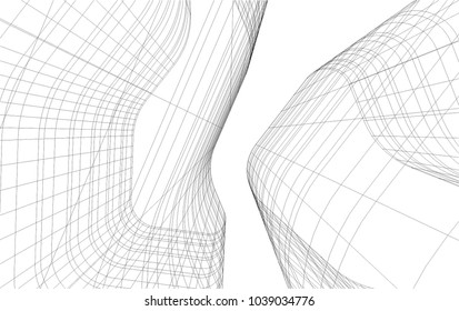 abstract architecture 3d