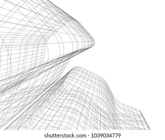 abstract architecture 3d