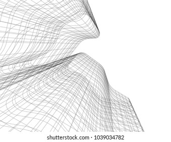 abstract architecture 3d