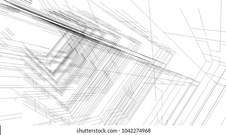abstract architecture 3d