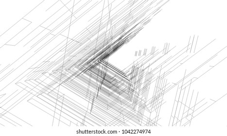 abstract architecture 3d