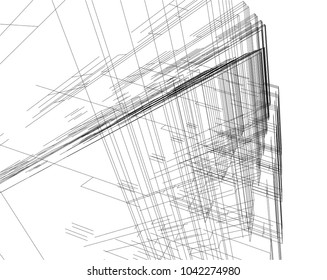 abstract architecture 3d