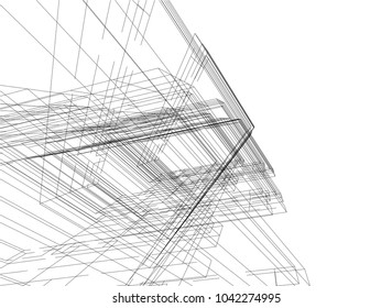 abstract architecture 3d
