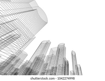 abstract architecture 3d