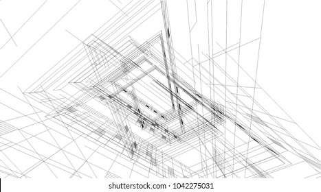 abstract architecture 3d