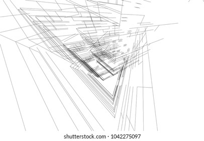 abstract architecture 3d
