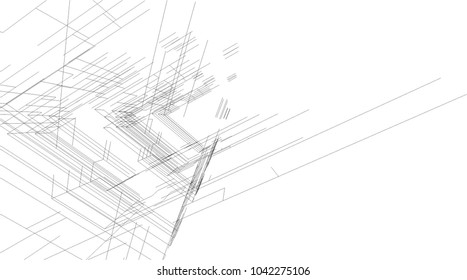 abstract architecture 3d