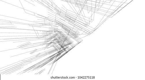 abstract architecture 3d