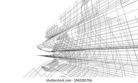 abstract architecture 3d