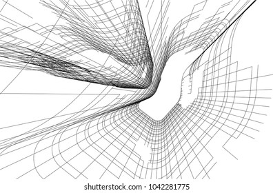 abstract architecture 3d