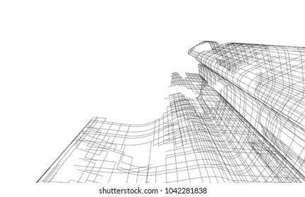 abstract architecture 3d