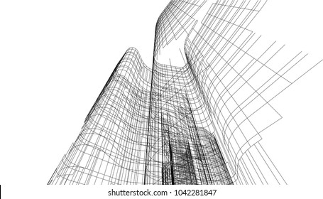 abstract architecture 3d