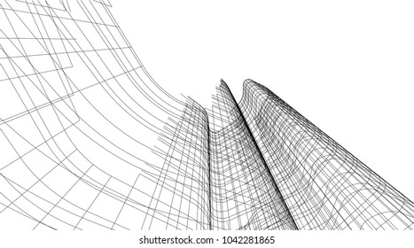 abstract architecture 3d