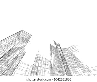 abstract architecture 3d
