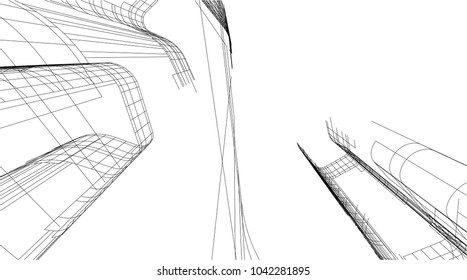 abstract architecture 3d