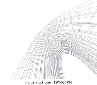 abstract architecture 3d
