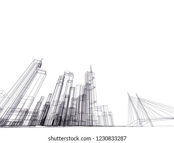 abstract architecture 3d 