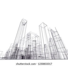 abstract architecture 3d 