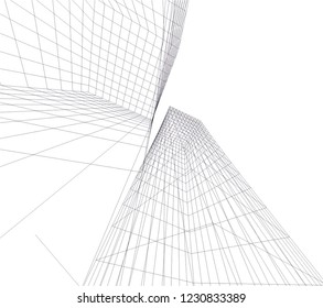 abstract architecture 3d 