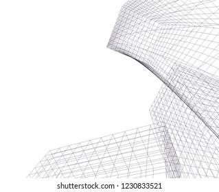 abstract architecture 3d 