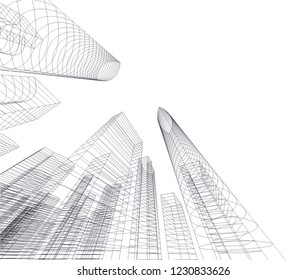 abstract architecture 3d 