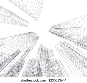 abstract architecture 3d 