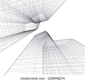 Abstract architecture 3d