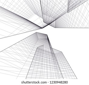 Abstract architecture 3d