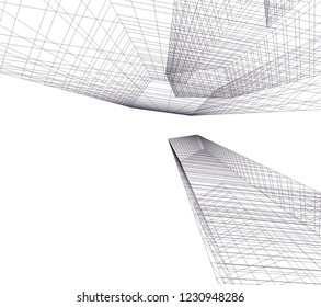 Abstract architecture 3d