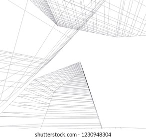 Abstract architecture 3d