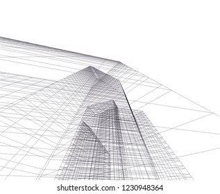 Abstract architecture 3d