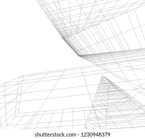 Abstract architecture 3d