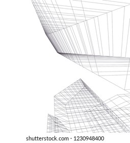 Abstract architecture 3d