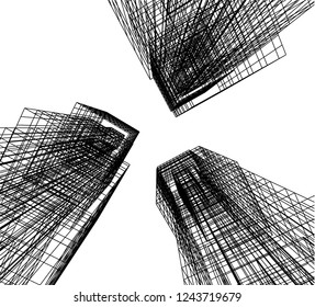 abstract architecture 3d