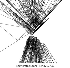 abstract architecture 3d