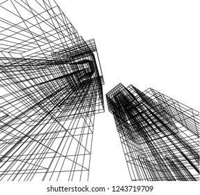 abstract architecture 3d