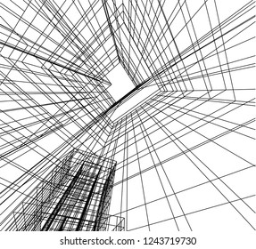 abstract architecture 3d