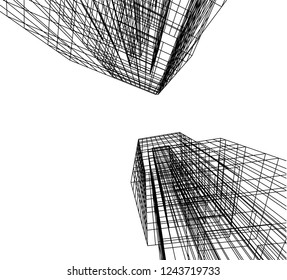 abstract architecture 3d