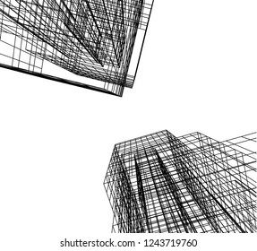 abstract architecture 3d