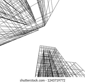 abstract architecture 3d