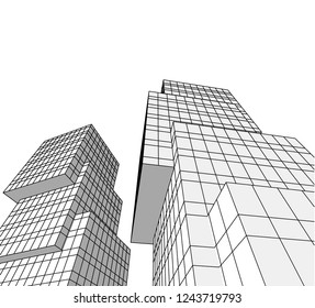 abstract architecture 3d