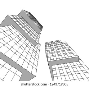 abstract architecture 3d