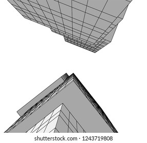 abstract architecture 3d