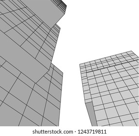 abstract architecture 3d