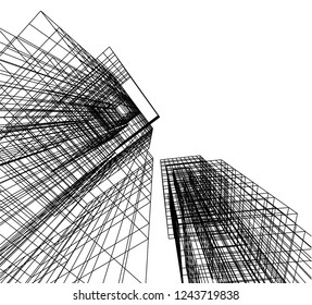 abstract architecture 3d