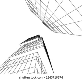 abstract architecture 3d