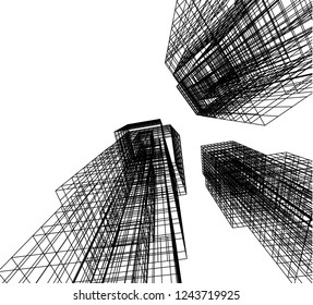 abstract architecture 3d